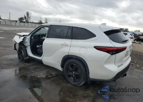 2021 Toyota Highlander L z USA, uszkodzony, nr VIN 5TDCZRBHXMS523765